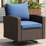 (Cushions not included )wicker king swivel chair
