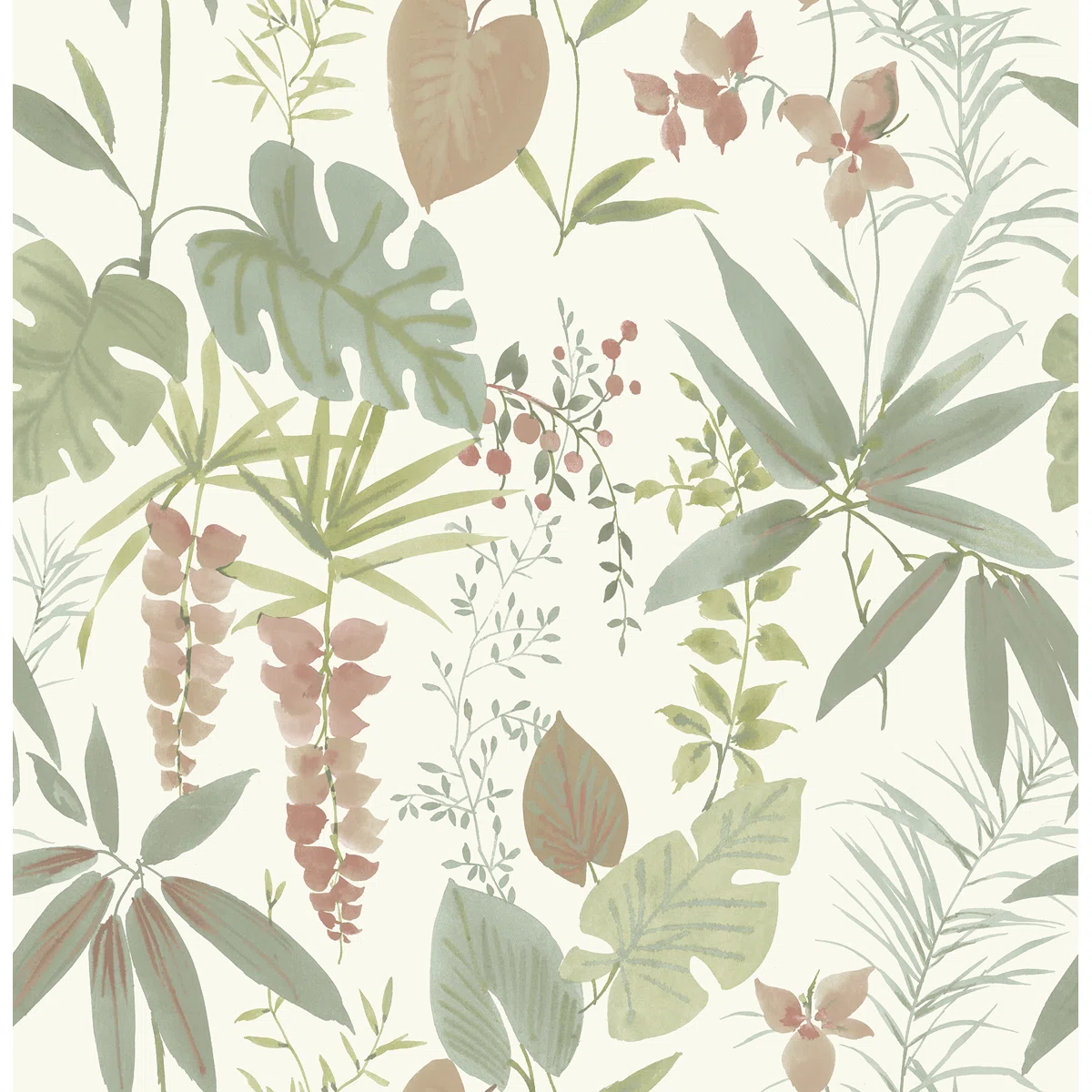 Justis Warm Maldives 18' L x 20.5 W Peel and Stick Wallpaper Roll