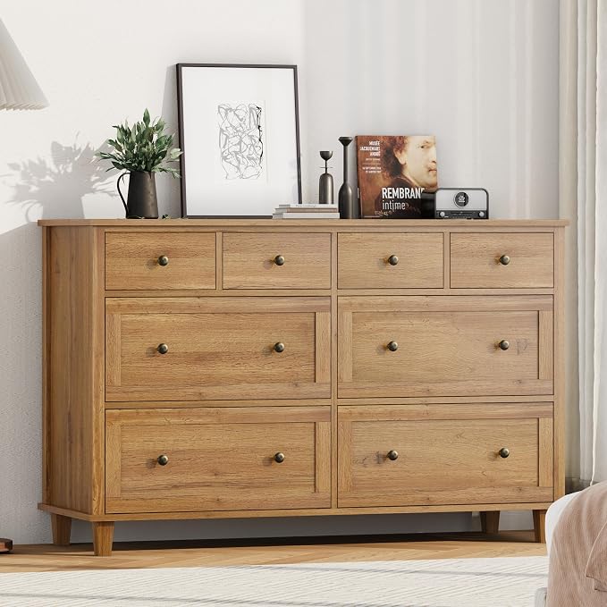 Adriel 8 Drawer 47.2" W Wood Double Dresser