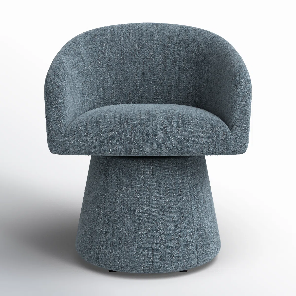 Kyo 24.4" W Chenille Swivel Barrel Chair