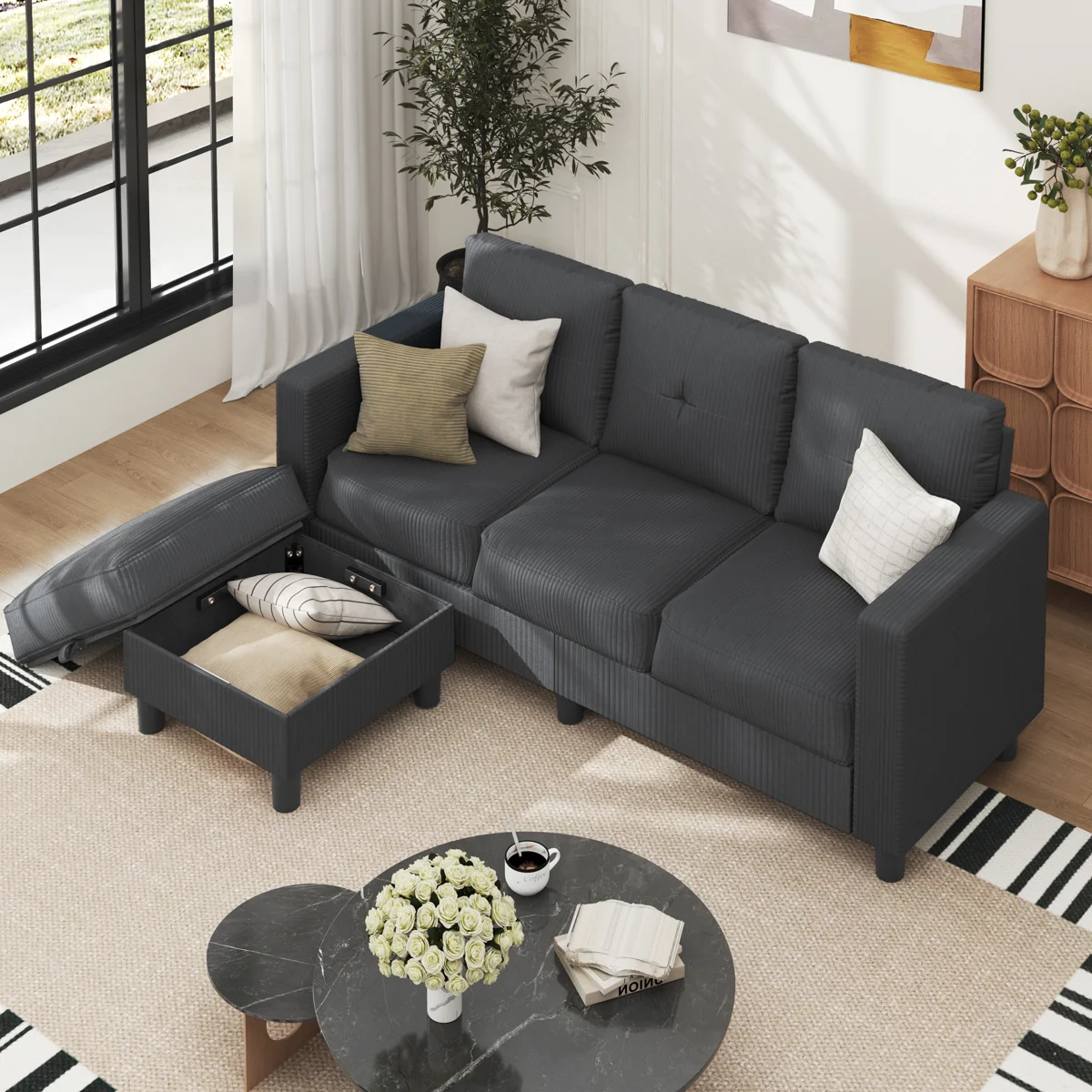 76.4" Upholstered Sofa Couch
