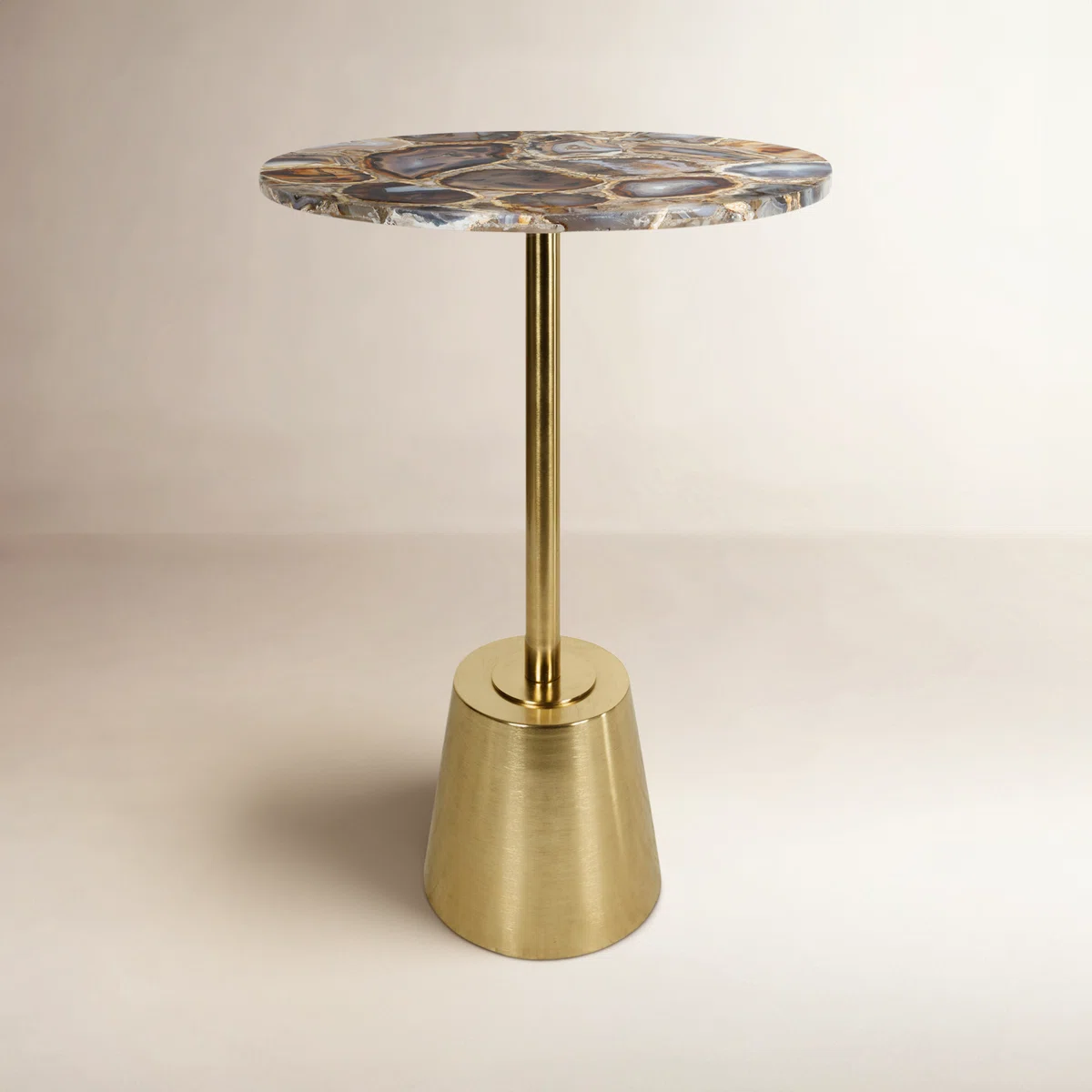 Cemil Genuine Marble Pedestal End Table