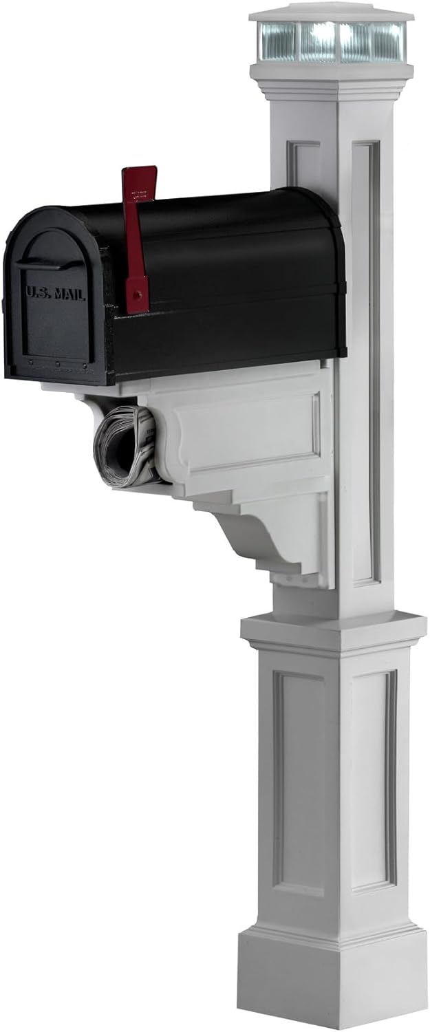 Mayne Solar Light Cap - 6.4in L x 6.4in W x 4.3in H - White - Includes Rechargeable AA Battery - PVC Solar Cap (LZM-625-W)