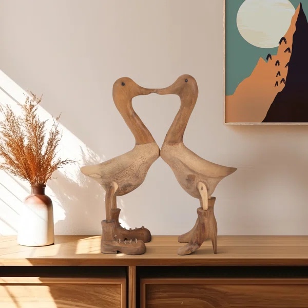 Bamboo, 18 Love Ducks, Natural, Abstract