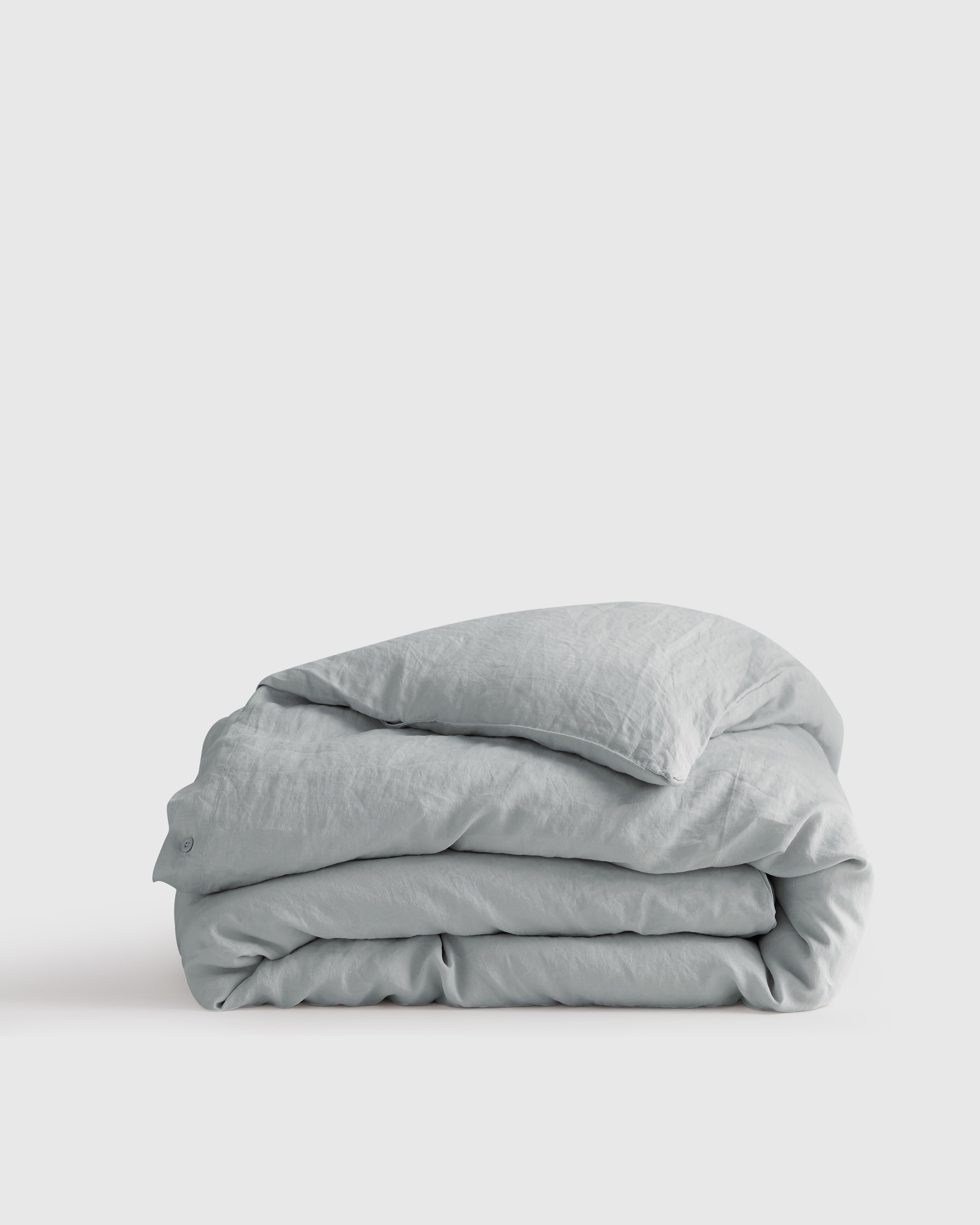 European Linen Duvet Cover, King/Cal King, Mist