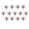 WTSFIDH Outdoor Artificial Flowers Pink - 5 Bouquets