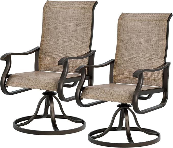 Patio Swivel Chairs (Set Of 2)