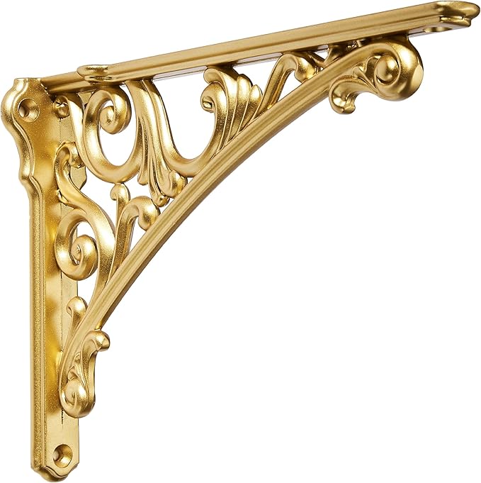 Decorative Ornate Gold Metal Wall Shelf Bracket