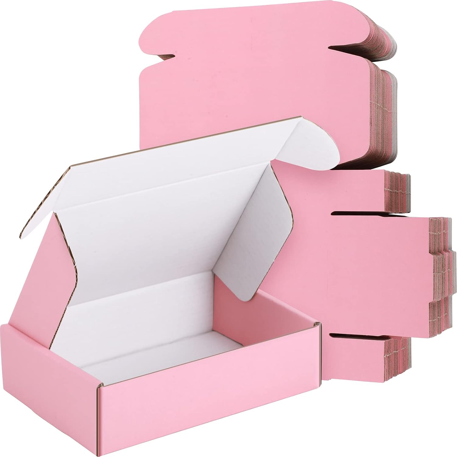50 Pcs Shipping Boxes Pink 4x4x3.5 inch