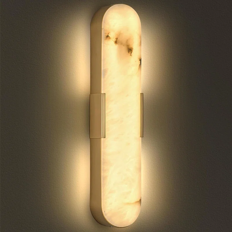 Brass Alabaster Wall Sconce 20 Inch 3000K Modern Indoor 1PC