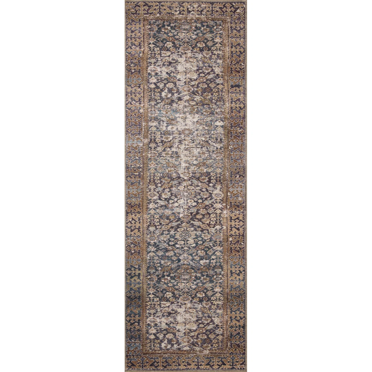 Amber Lewis x Loloi Georgie Denim / Spice Area Rug