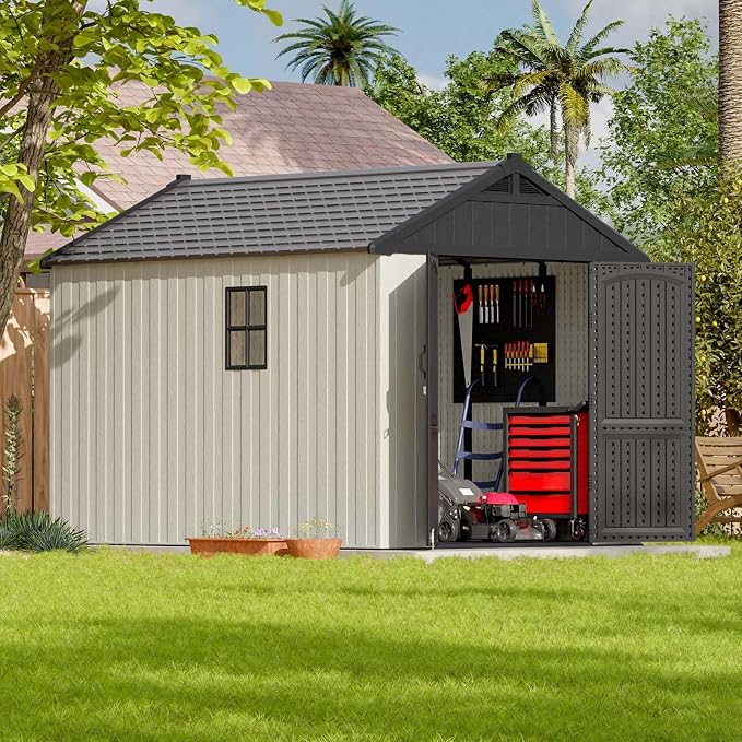 Outdoor Plastic Shed (Incomplete)