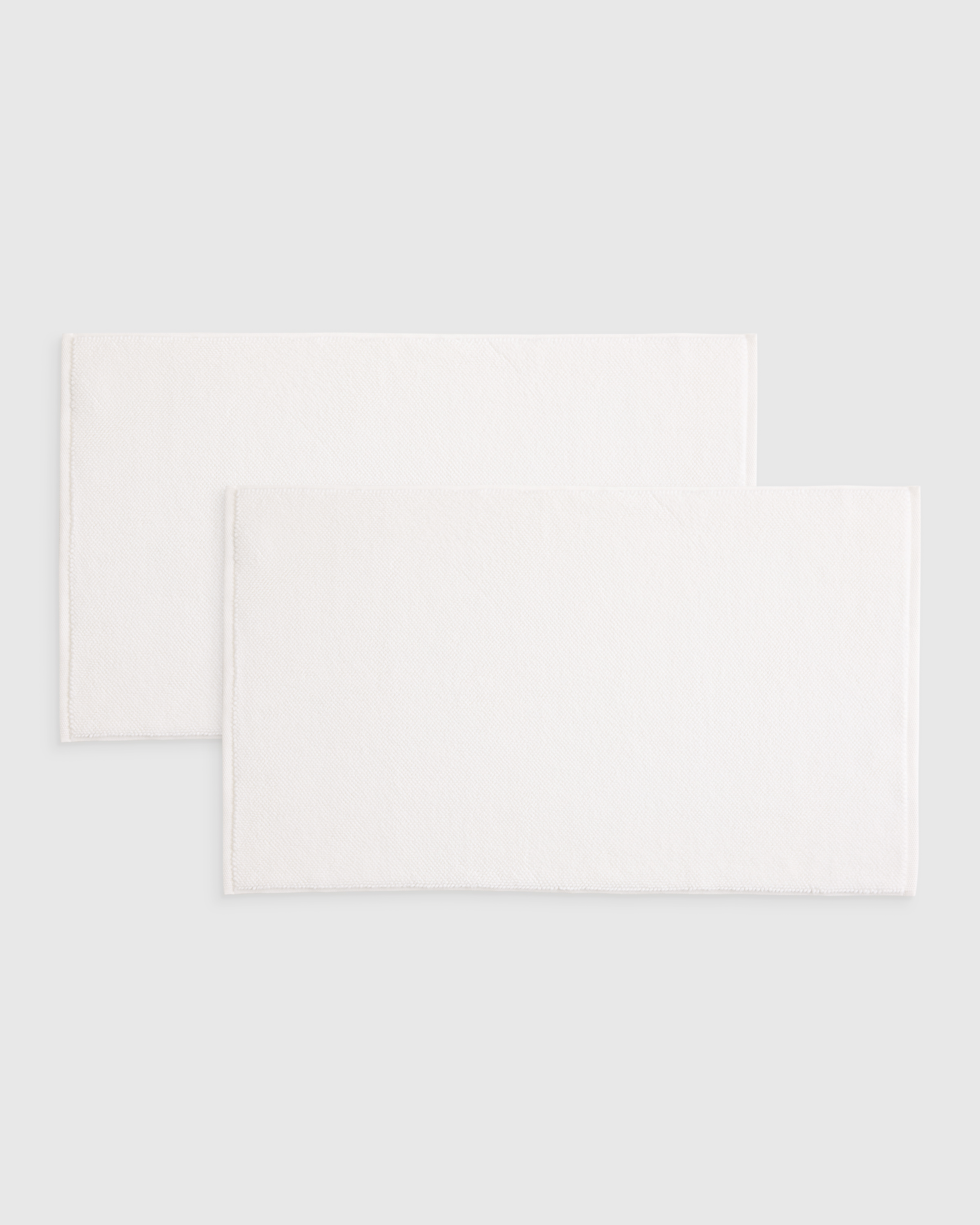 Turkish Cotton Bath Mat Bundle, One Size, White